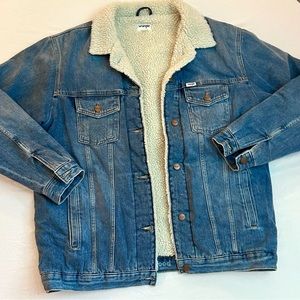 Wranglers fleece lined jean jacket